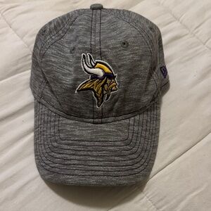 Gray Vikings Logo Cap